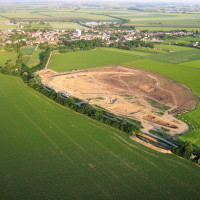 Stavba Biocentra Veklice - červenec 2021